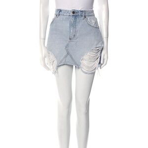 Rolla's Distressed Accents Mini Jean Skirt